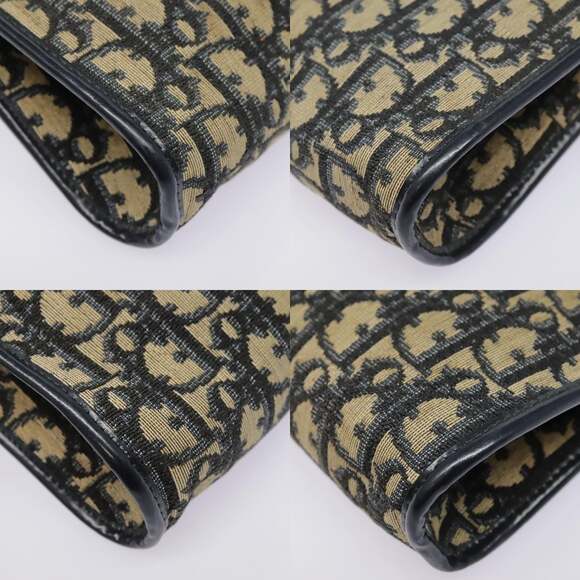 DIOR Trotter Canvas Shoulder Bag Navy - Picture 10 of 12